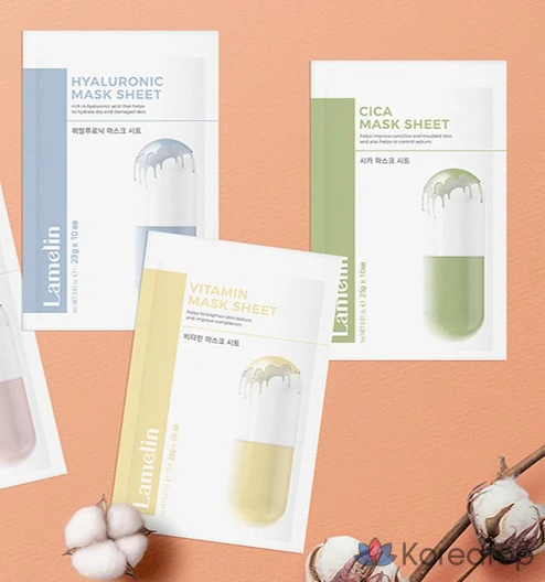 Тканевая маска для лица Lamelin Cica Mask Sheet, 40 шт., фото 2