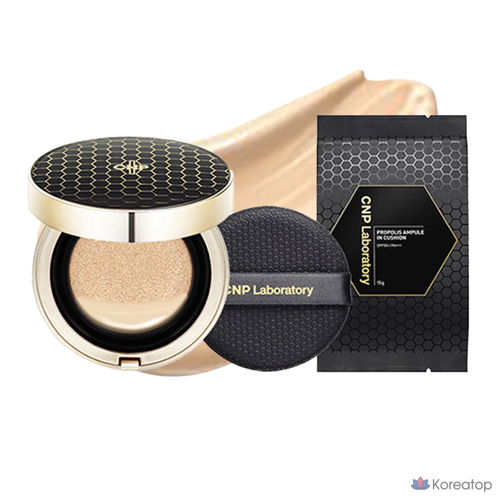 Кушон-фундамент CNP Laboratory Propolis Ampoule In Cushion Foundation, оттенок 21, 15 г + 15 г, 1 шт.