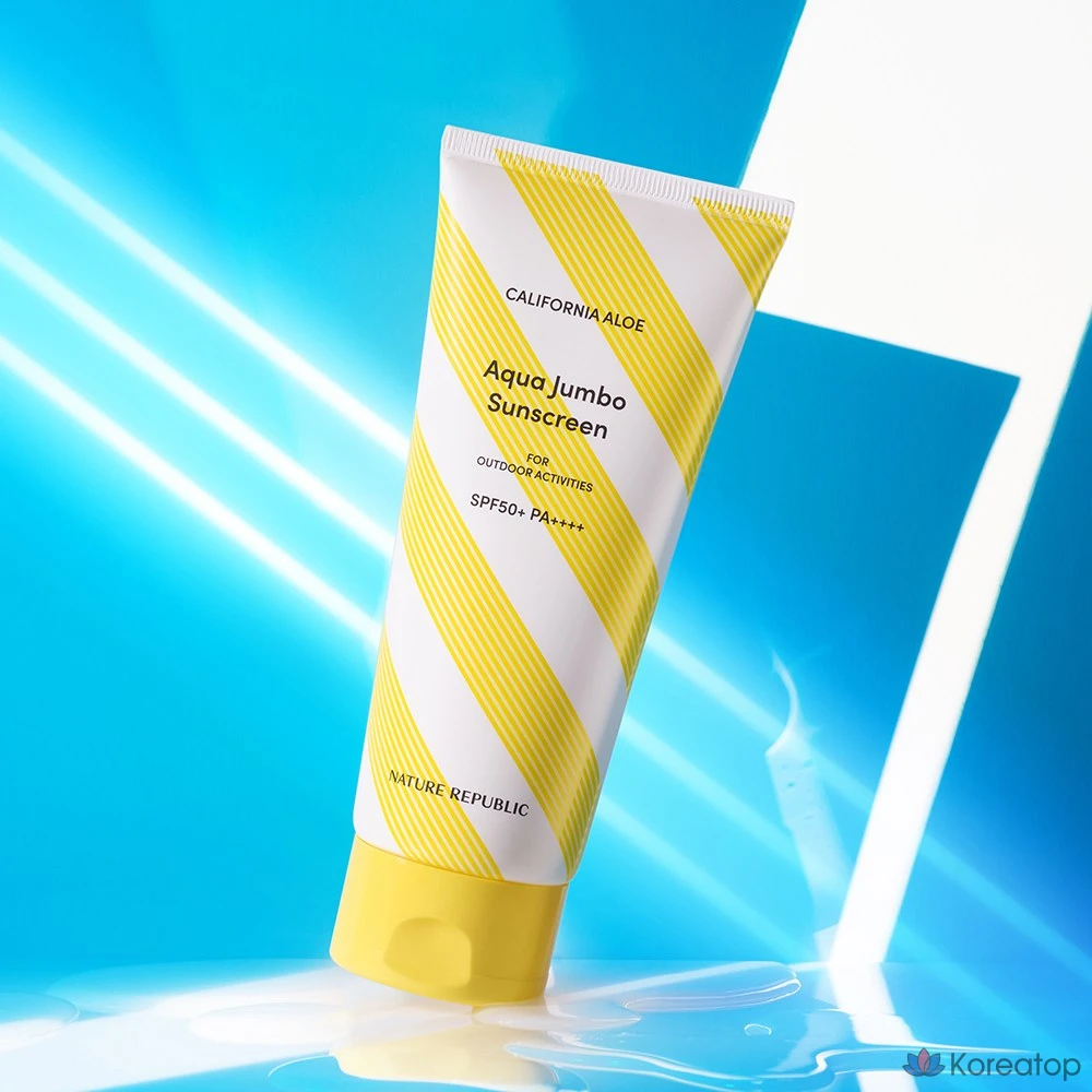 Солнцезащитный крем Nature Republic California Aloe Aqua Jumbo Sun Lotion SPF50+ PA++++, 250 мл, 1 шт.