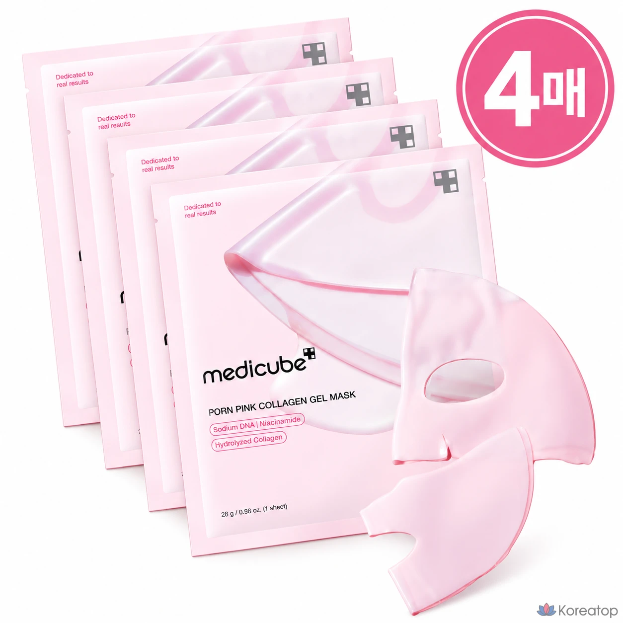 Тканевая маска для лица Medicube PDRN Pink Collagen Gel Mask, 4 шт.