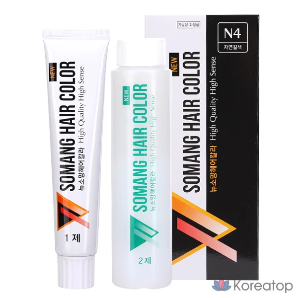 Краска для волос Incus Somang Hair Color, оттенок N4 Natural Brown, 1 шт., фото 2