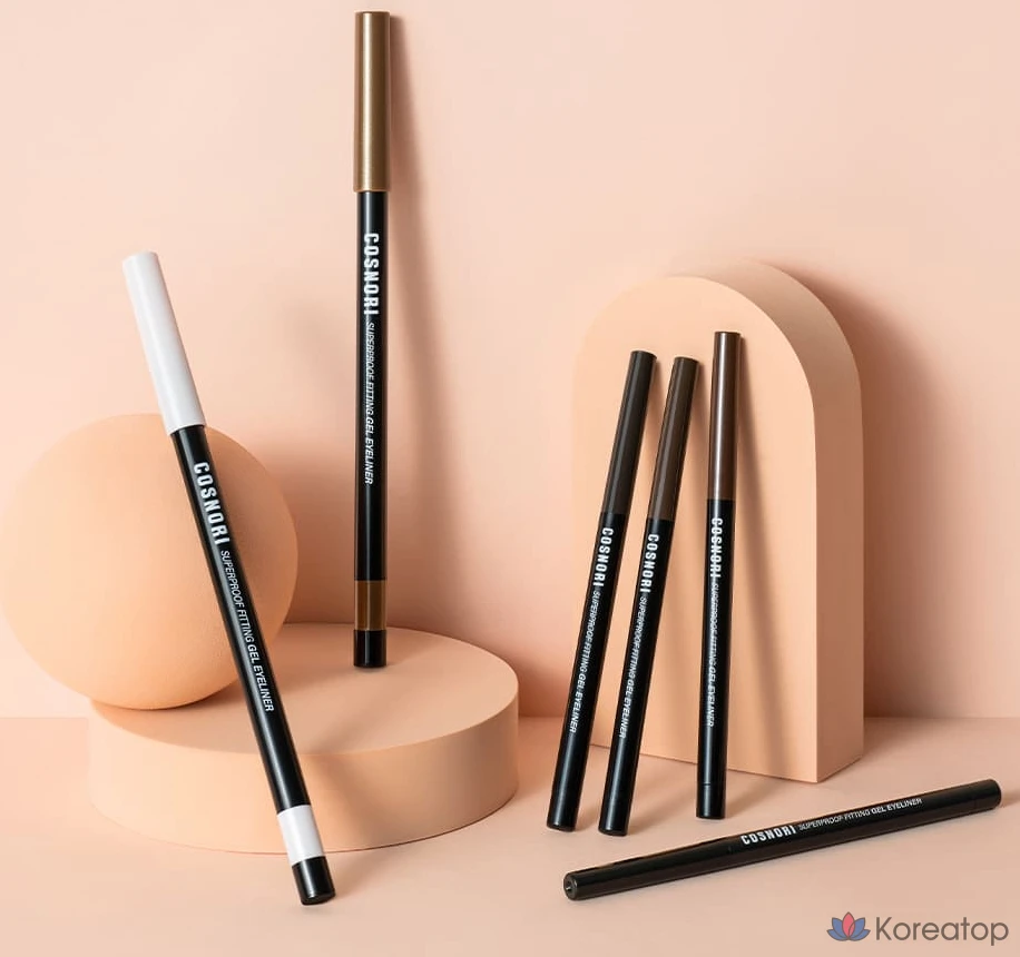 Подводка для глаз Cosnori Super Proof Fitting Gel Eyeliner Pencil, оттенок 04 Peanut Brown, 0.13 г, 1 шт.