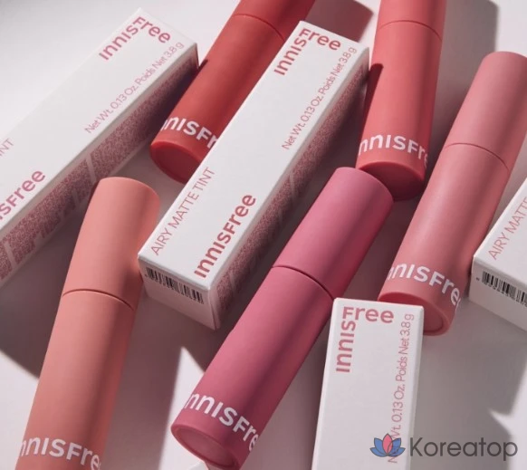 Тинт для губ Innisfree Airy Matte Tint, оттенок 5 Radish Pink, 3.8 г, 1 шт., фото 4