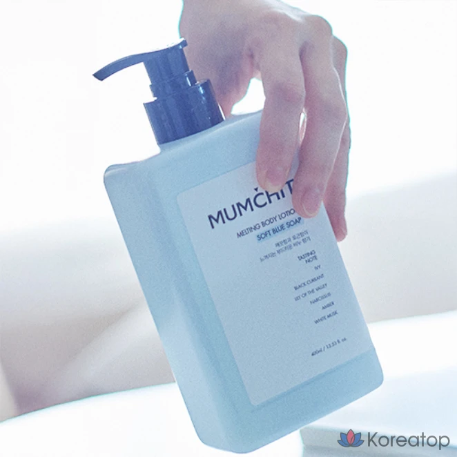 Лосьон для тела MUMCHIT Melting Body Lotion Soft Blue Soap Scent, 400 мл, 1 шт.