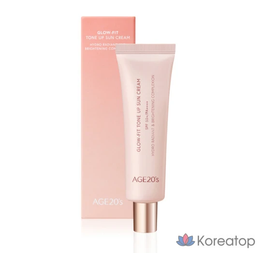 Солнцезащитный крем AGE 20S Glow Fit Tone Up Sun Cream SPF50+ PA++++, 50 мл, 1 шт.