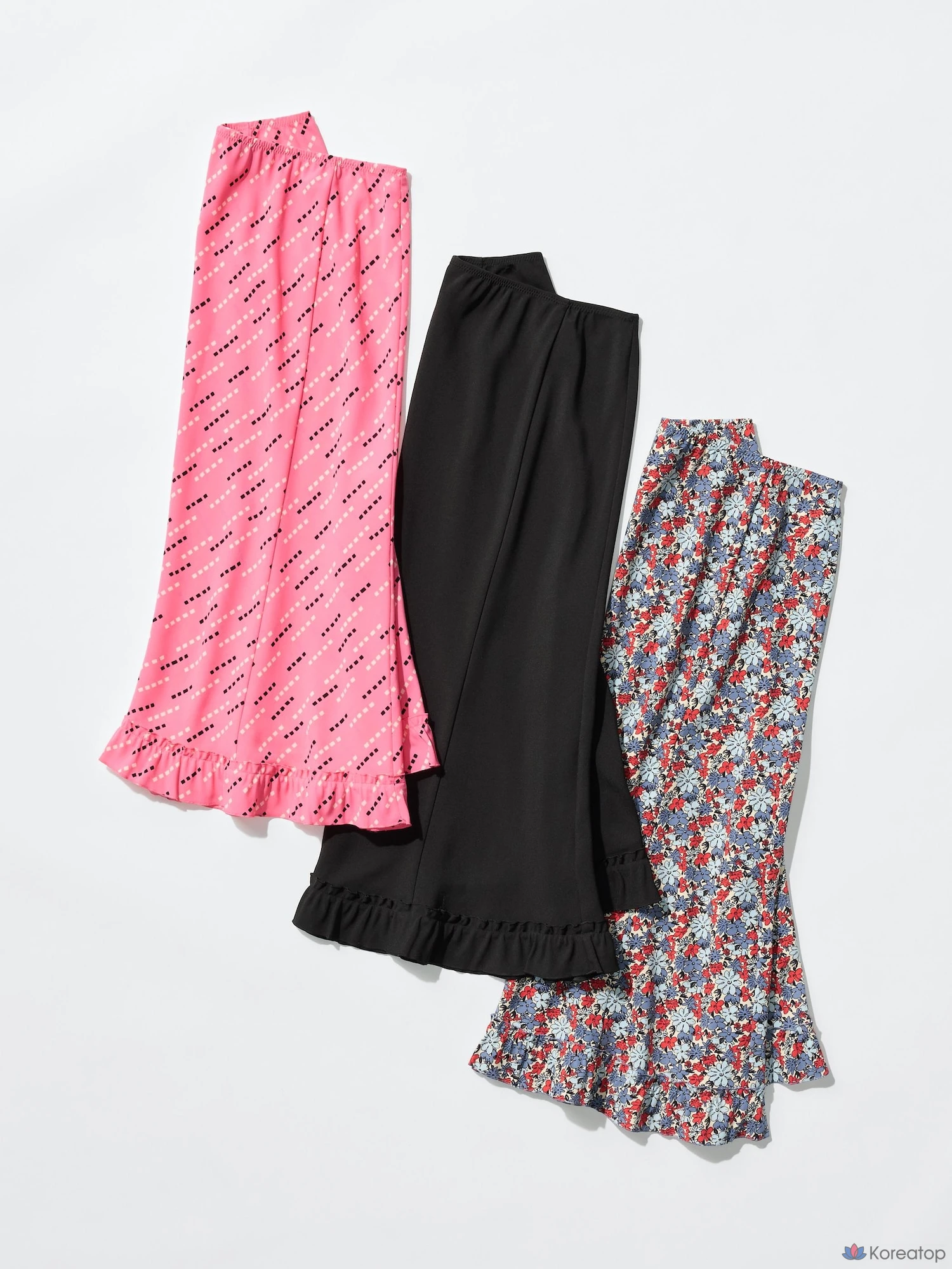 Юбка Uniqlo Flare Long Skirt, принт