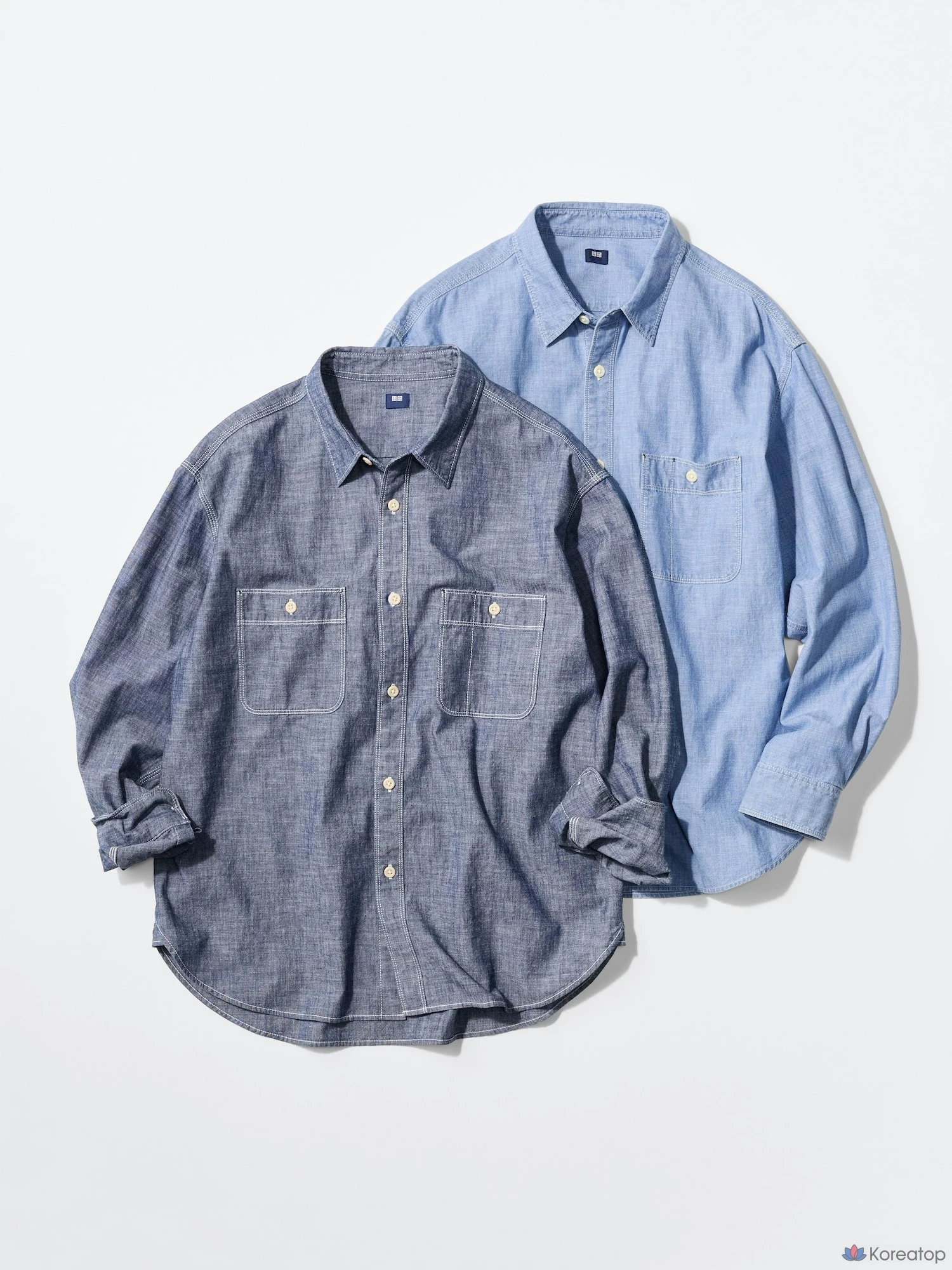 Рубашка-овершот Uniqlo Chambray Overshirt