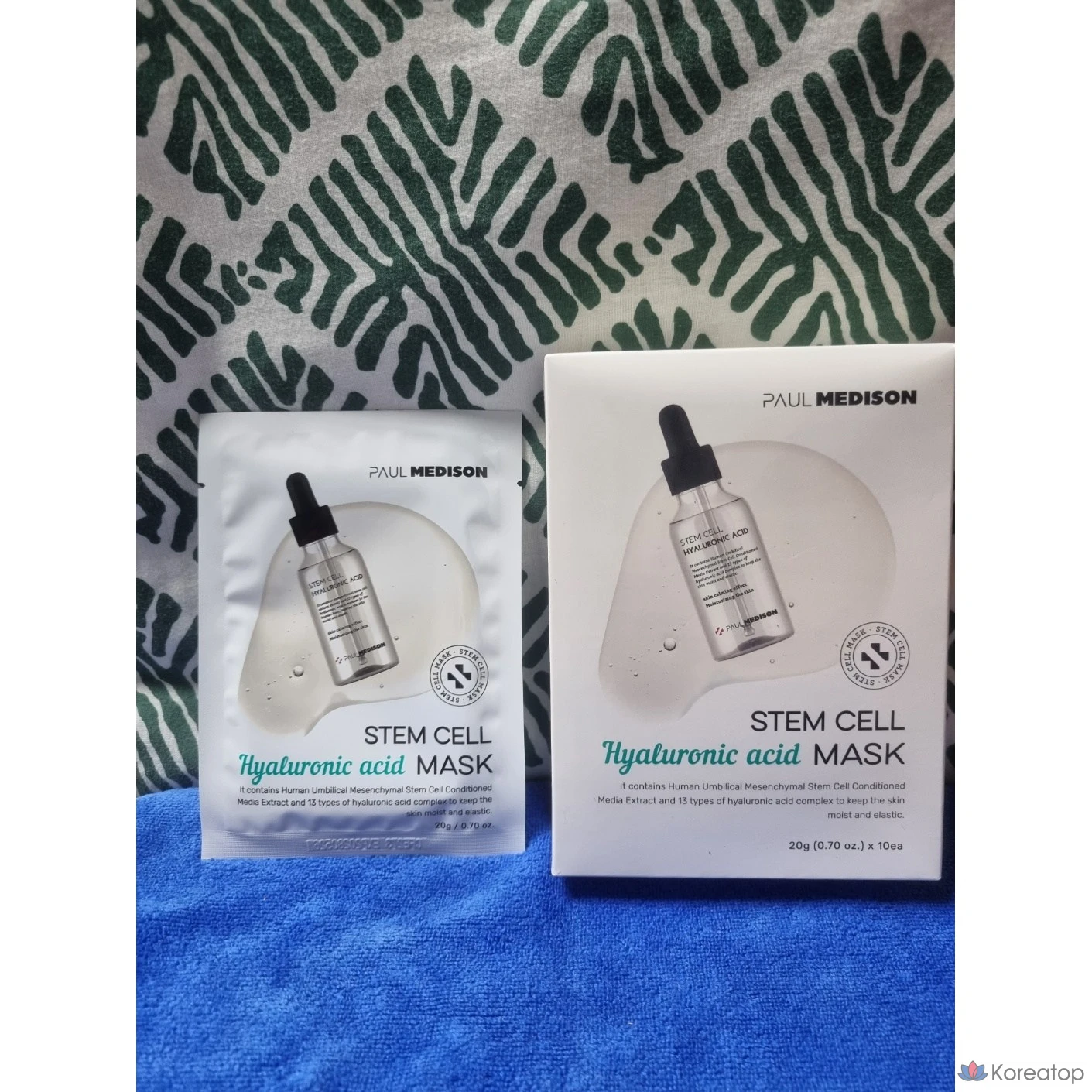 Тканевая маска для лица PAUL MEDISON Hyaluronic Acid Stem Cell Daily Soothing Mask, 10 шт., фото 2