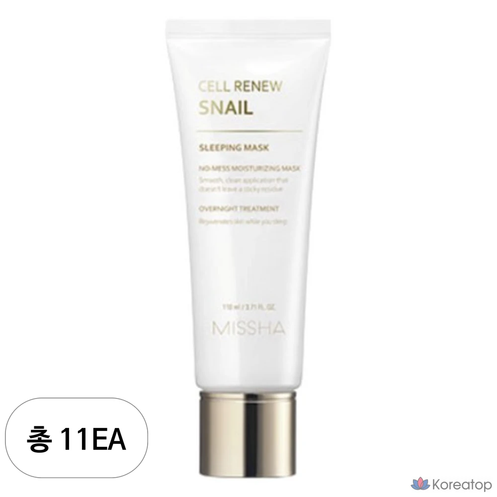 Спи маска для лица Missha Cell Renew Snail Sleeping Mask, 110 мл, 11 шт.