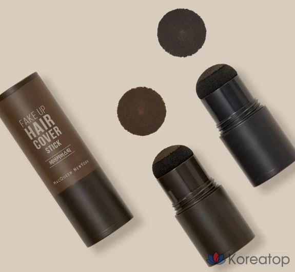 Стик для маскировки волос Mqny Fake Up Hair Cover Stick, оттенок Dark Brown, 2.5 г, 1 шт.