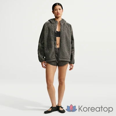 Худи на молнии женское Nike Skims Sherpa Oversized Full-Zip Hooded Jacket