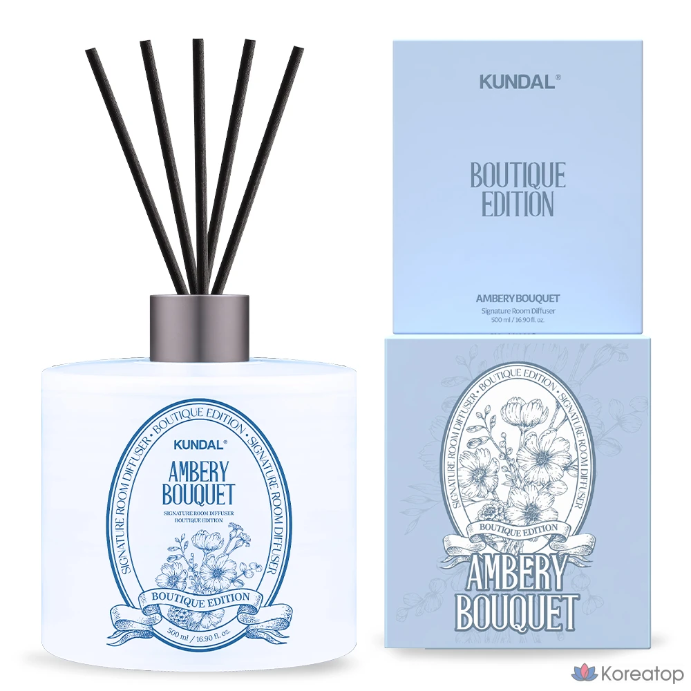 Диффузор Kundal Signature Room Diffuser Boutique Edition, аромат Amber Bouquet, 500 мл, 1 шт.
