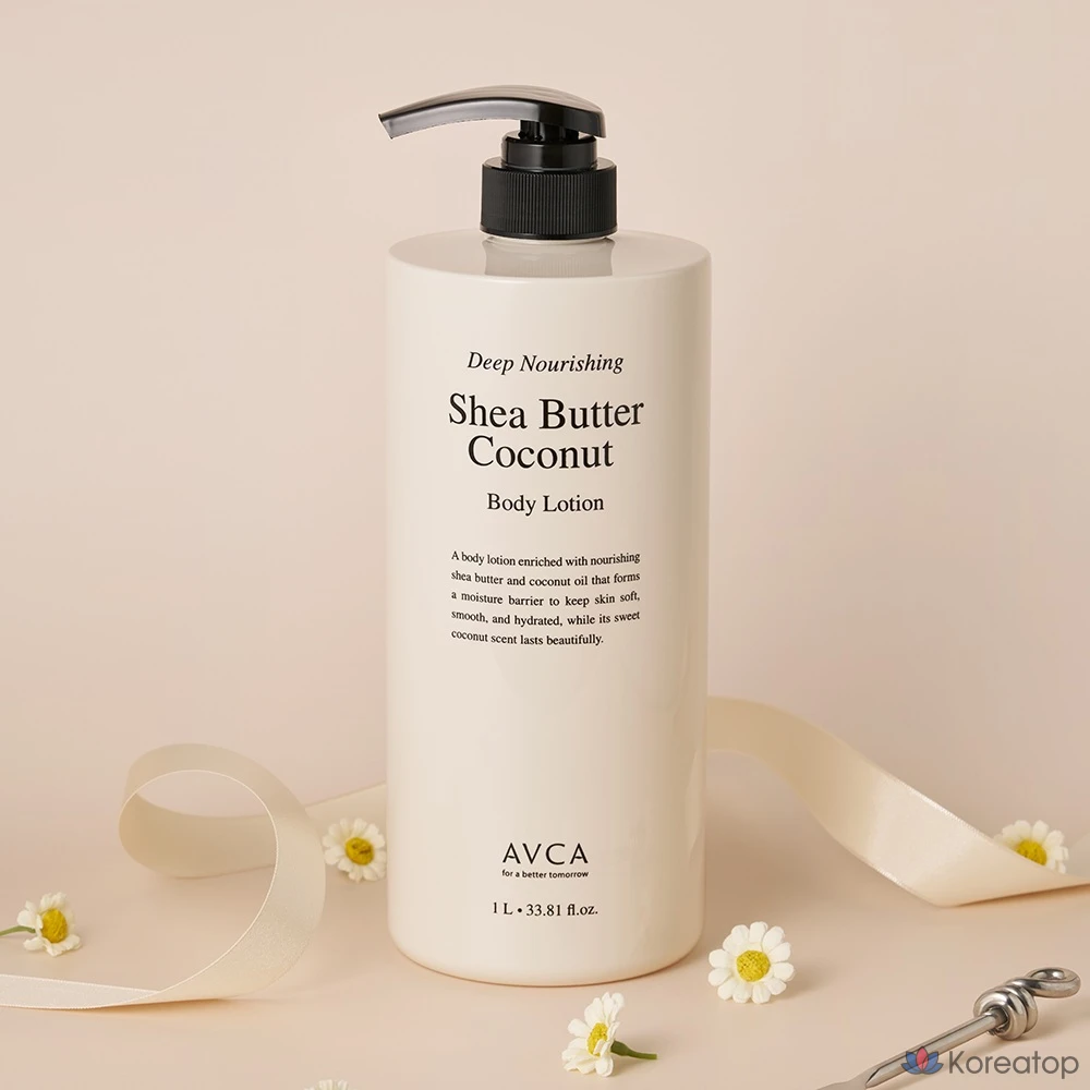Лосьон для тела AVCA Deep Nourishing Body Lotion Shea Butter & Coconut, 1 л, 1 шт.