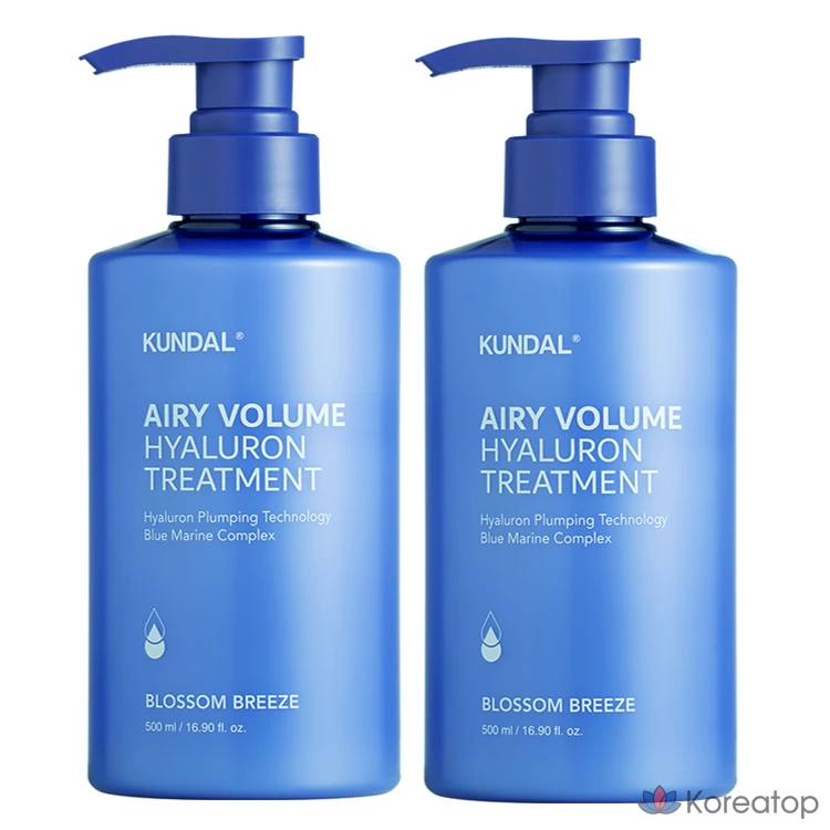 Кондиционер Kundal Hyaluron Airy Volume Treatment Blossom Breeze, 718 мл, 1 шт.