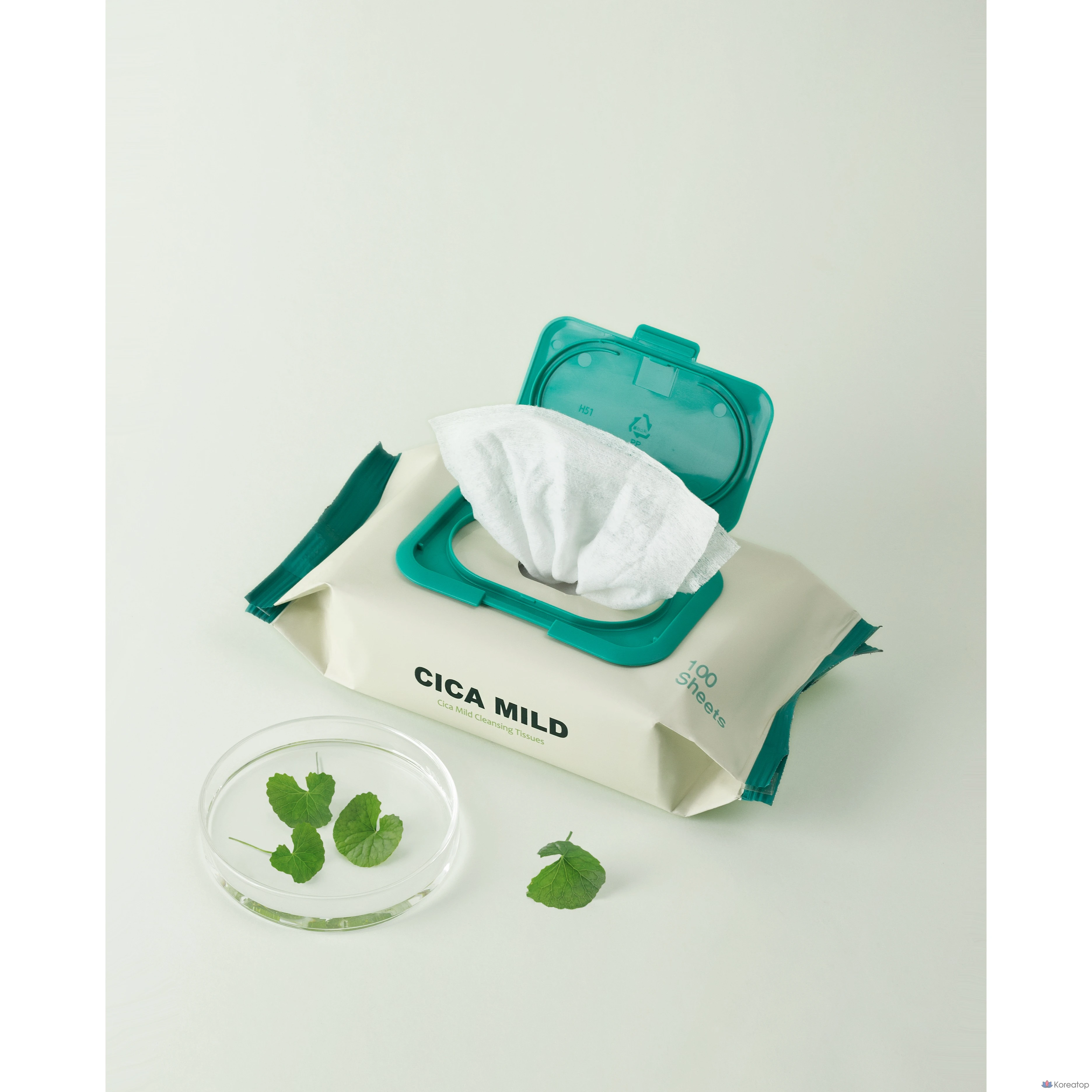 Салфетки для снятия макияжа MediFlower Cica Mild Cleansing Tissue, 100 шт.