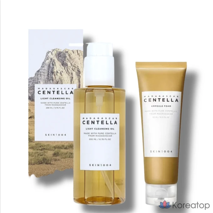Набор для ухода SKIN1004 Madagascar Centella Cleansing Set (Light Cleansing Oil + Centella Ampoule Foam), 125 мл, 1 шт.