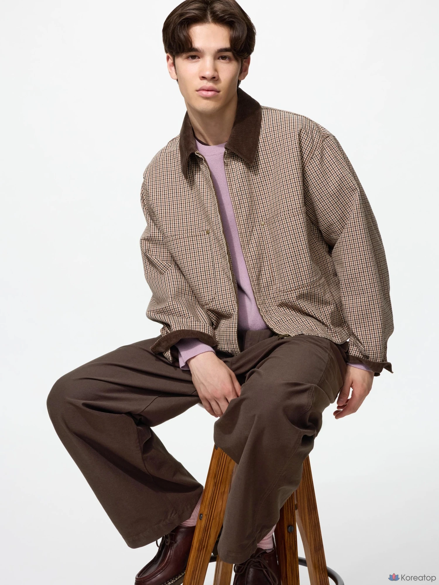 Куртка на молнии Uniqlo Zip-Up Short Jacket, узорчатая