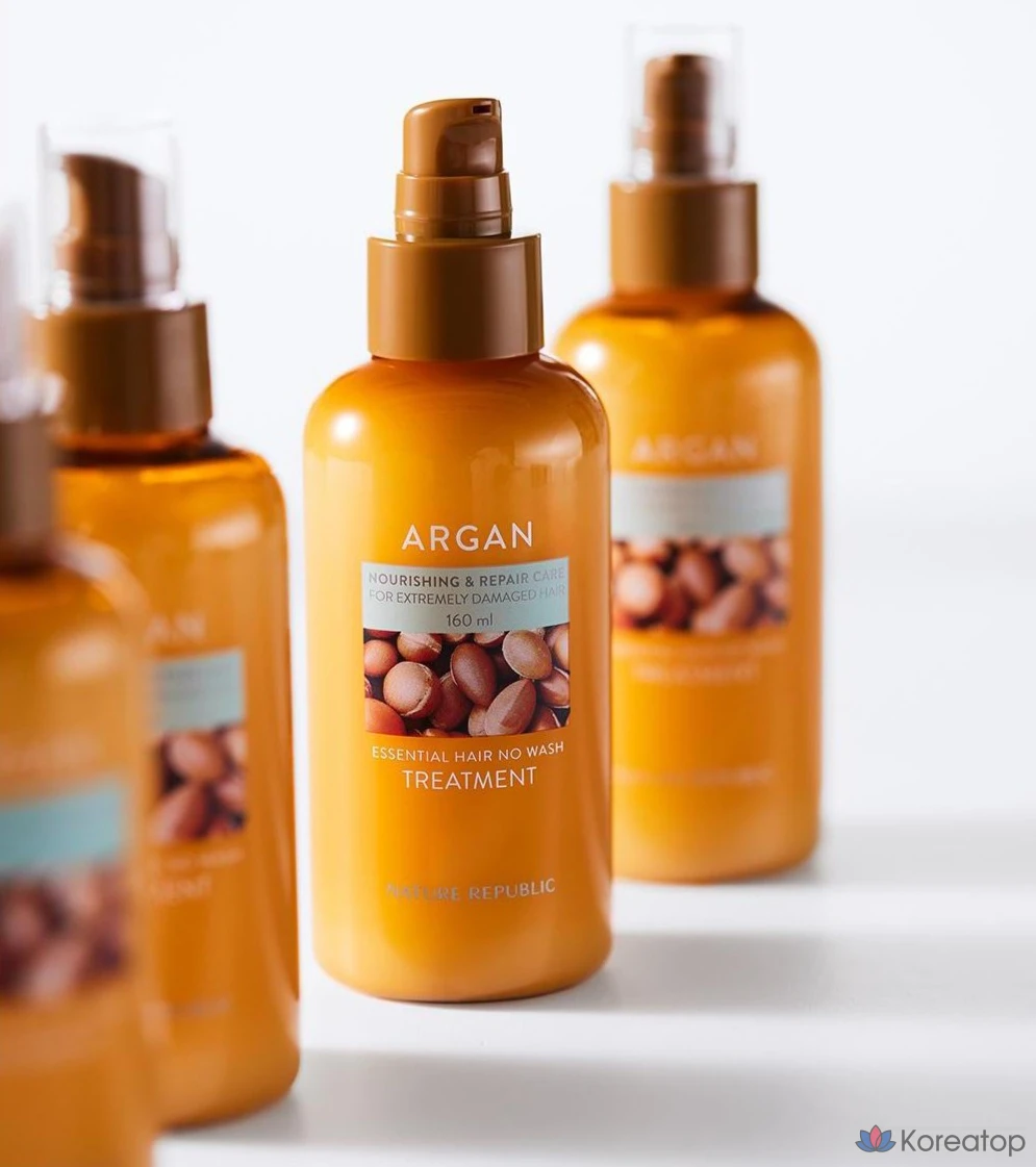 Несмываемая маска для волос Nature Republic Argan Essential Hair No-Wash Treatment Pack, 160 мл, 1 шт.