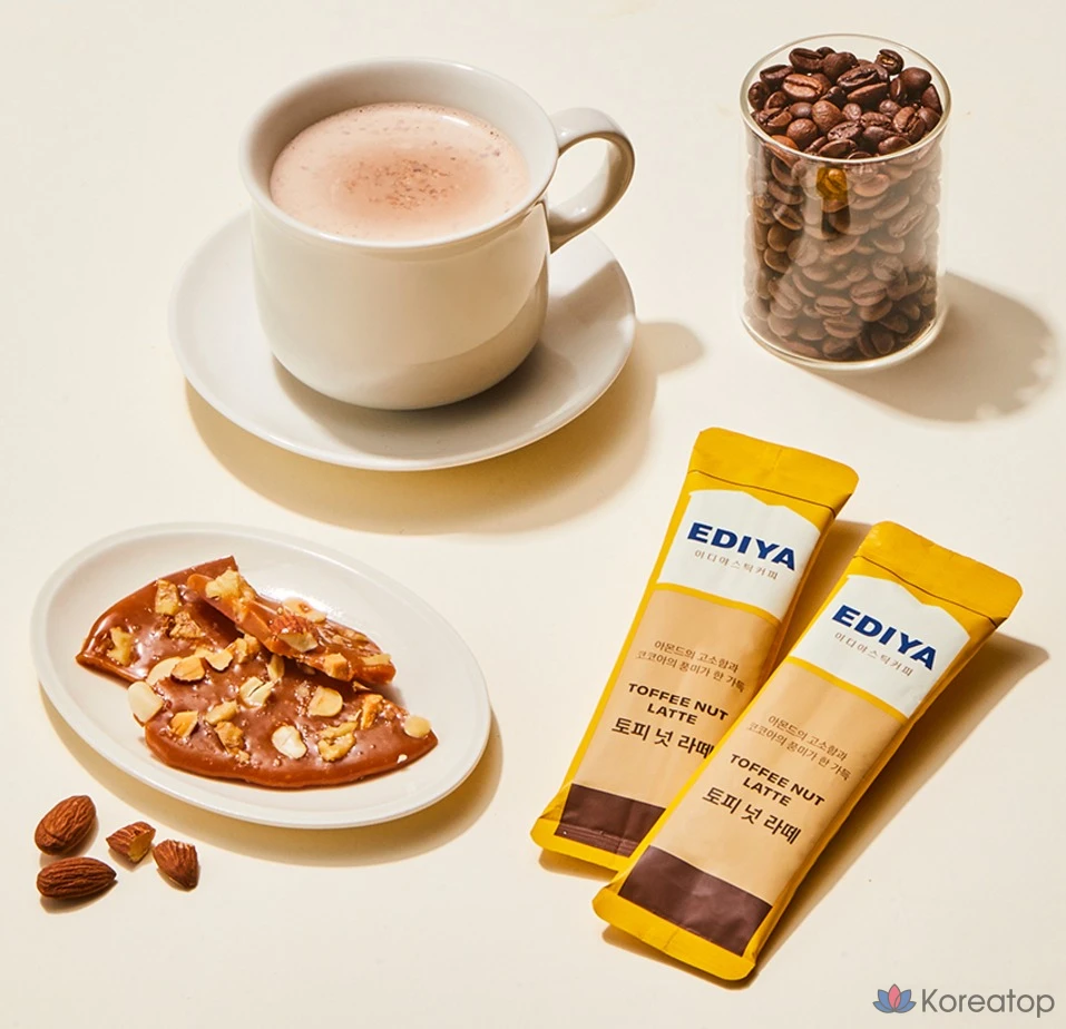 Напиток в порошке EDIYA Beanist Toffee Nut Latte, 20 г, 30 шт., фото 3