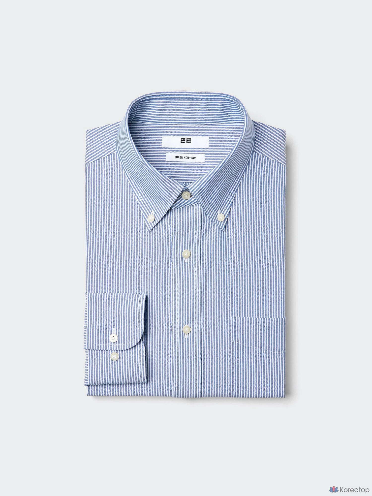 Рубашка Uniqlo Super Non-Iron Shirt Button-Down Collar Stripe A