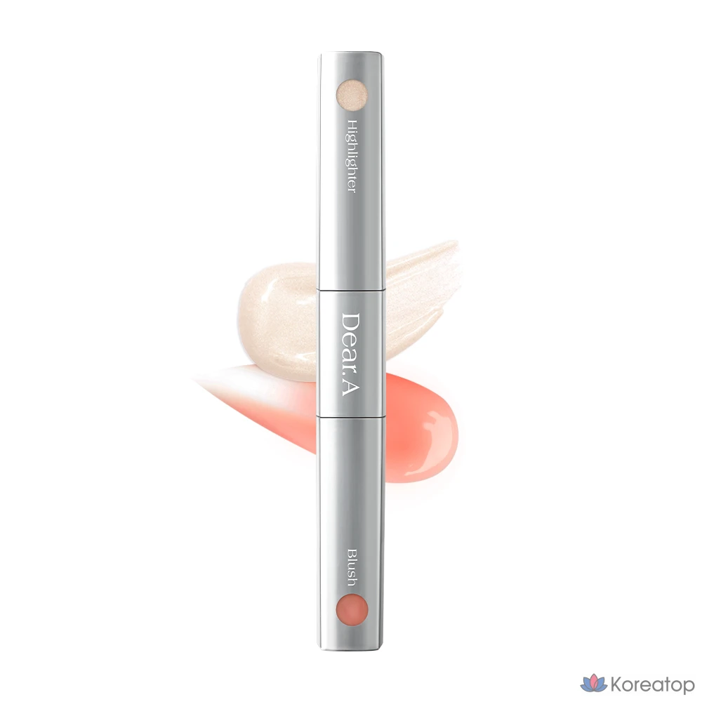 Хайлайтер Dear.A Blush & Beam Dual Stick, оттенок 03 Pastel Peach & Champagne Glow, 1 шт.