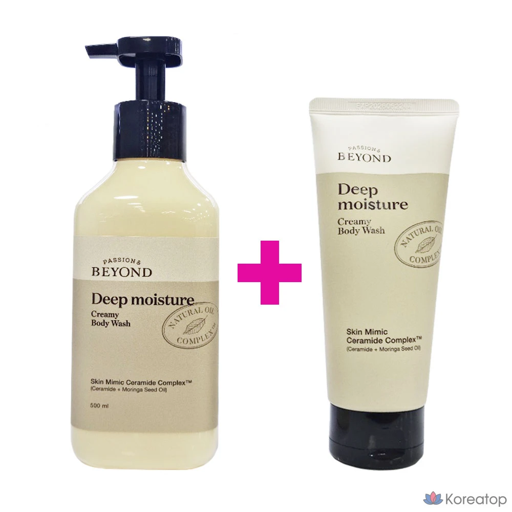 Очищающий крем-гель для душа BEYOND Deep Moisture Creamy Body Wash, 500 мл + 150 мл, 1 шт.