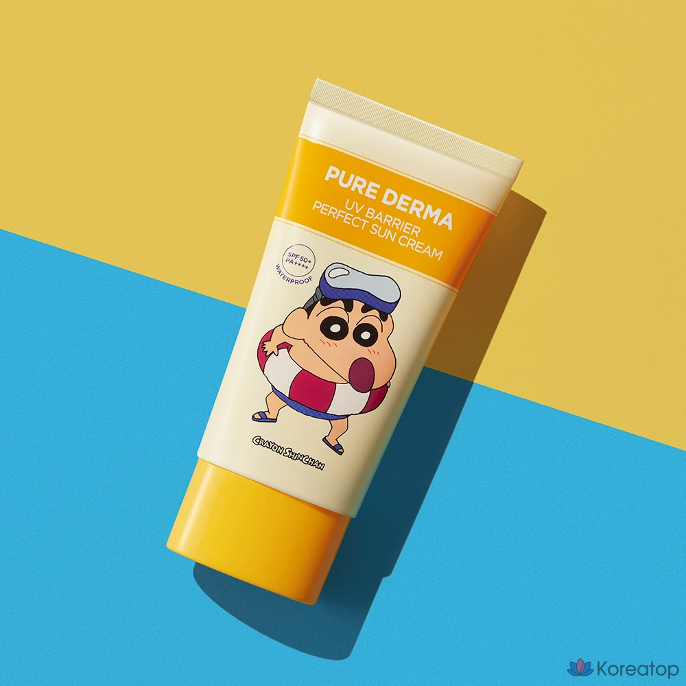 Солнцезащитный крем Pure Derma On The Body Crayon Shin-chan UV Barrier Perfect Sun Cream SPF50+ PA++++, 80 мл, 1 шт.