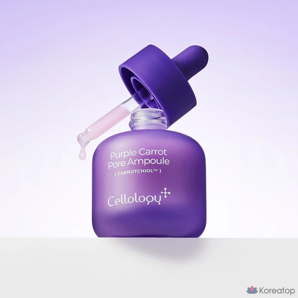 Ампульная сыворотка Cellology Purple Carrot Pore Ampoule Bakuchiol 6-компонентное сужение пор, 30 мл, 1 шт.