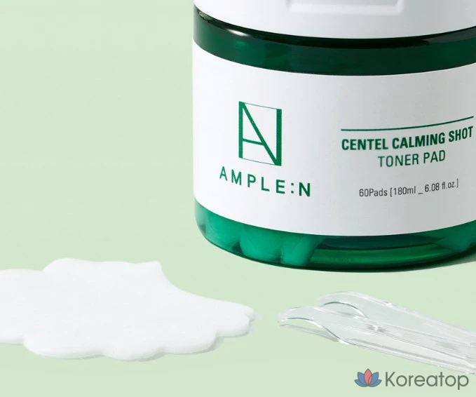 Тонер-пэды AMPLE:N Centella Calming Shot Toner Pad, 180 мл, 60 шт.
