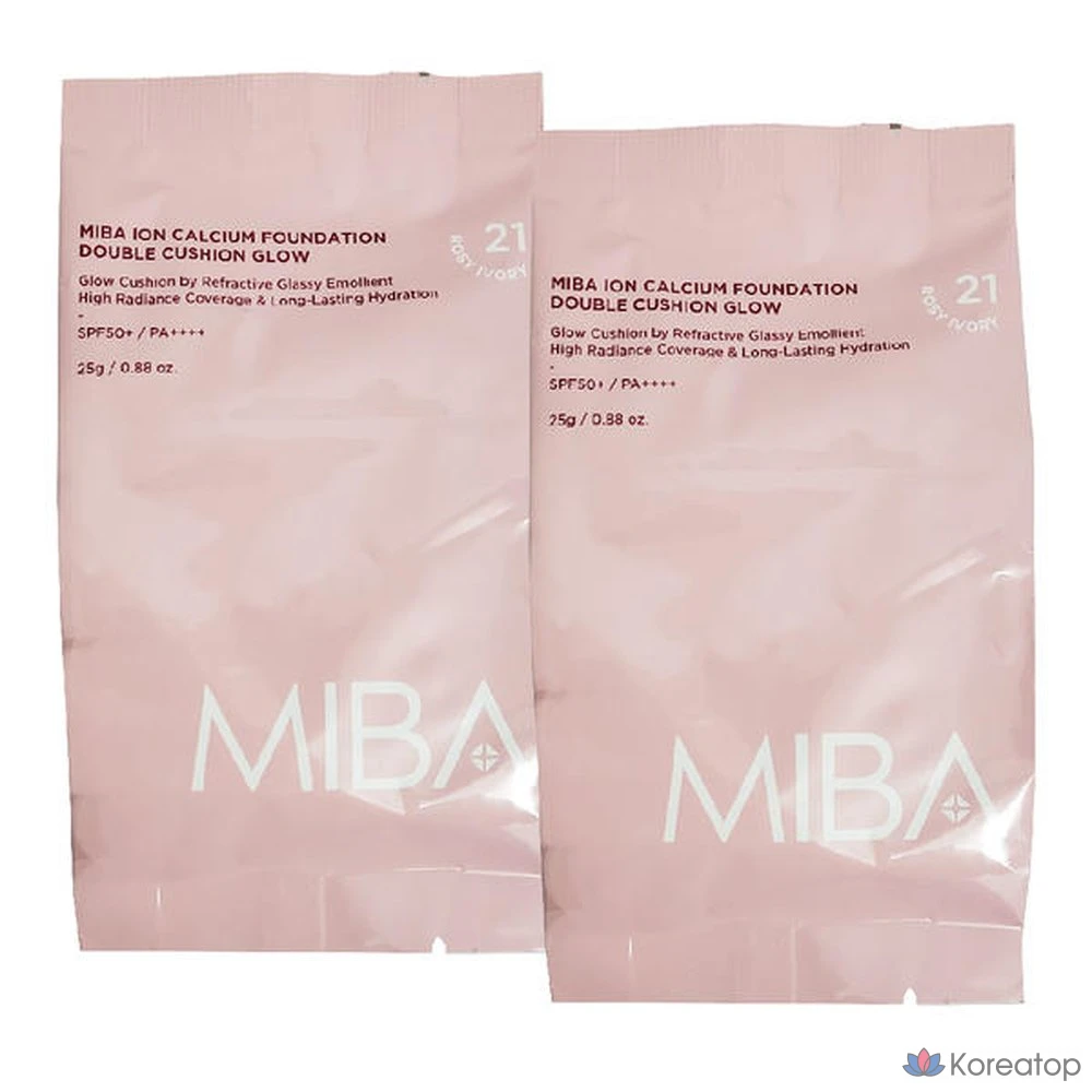 Кушон MIBA Big Cushion Season 3 Double Cushion Glow Refill, оттенок 23 Rosy Beige, 25 г, 1 шт.