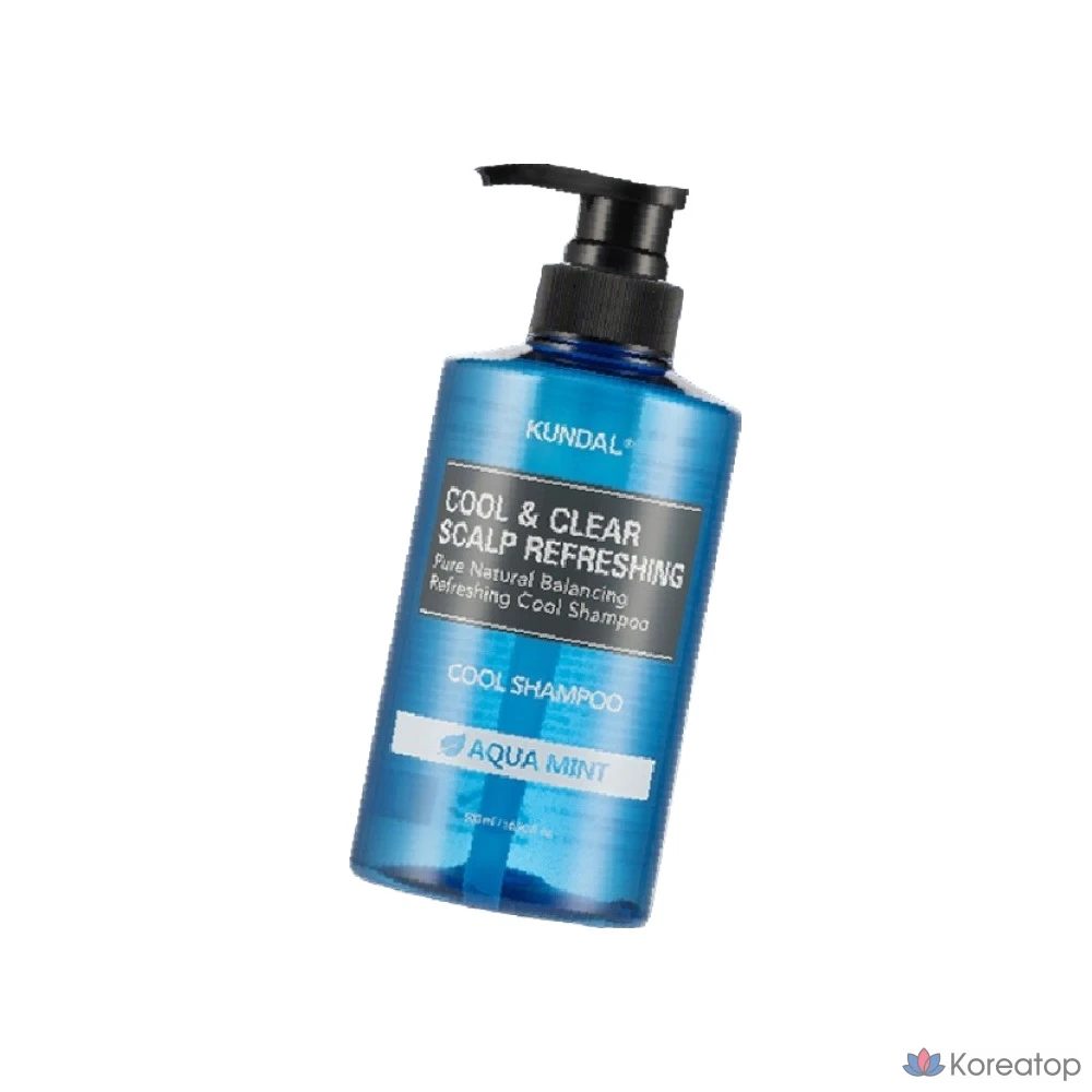 Шампунь Kundal Cool & Clear Scalp Refreshing Shampoo, аромат Aqua Mint, 1.058 л, 1 шт., фото 2
