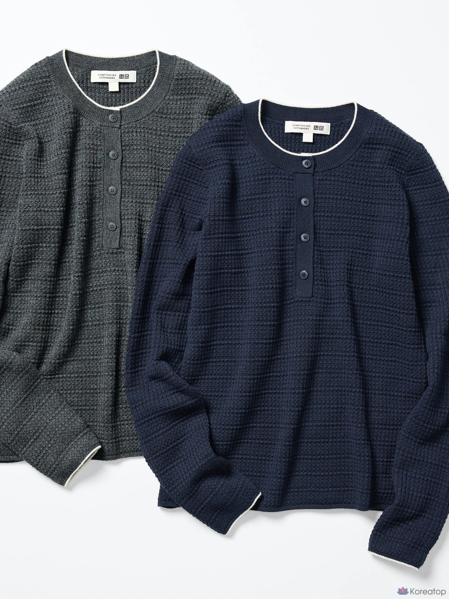 Свитер Uniqlo Merino Blend Henley Neck Sweater