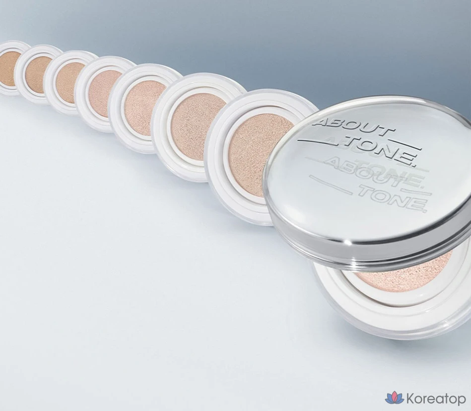Кушон ABOUT TONE Skin Layer Fit Cushion Refill, оттенок 21.5 Warm Beige, 13 г, 1 шт., фото 4