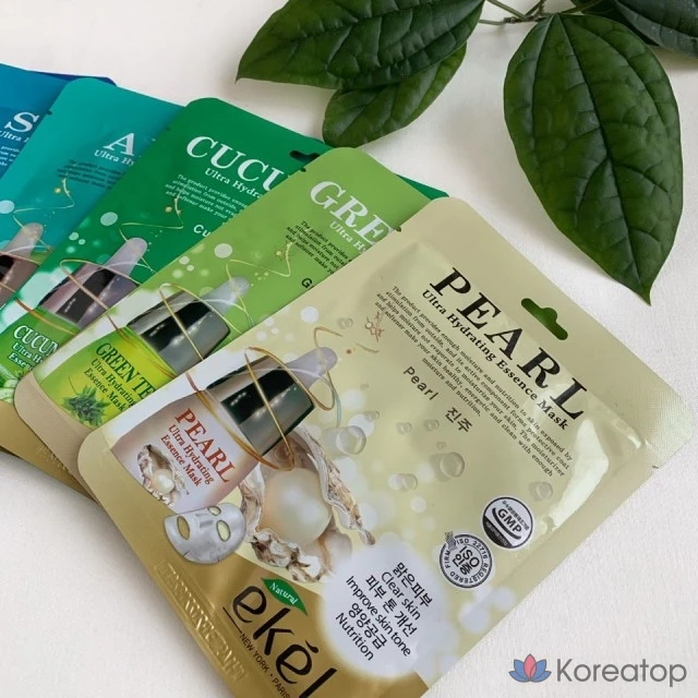 Тканевая маска для лица Ekel Ultra Hydrating Essence Mask Aloe, 25 мл, 5 шт., фото 2