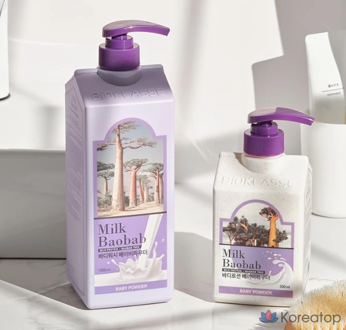 Гель для душа Milk Baobab Body Wash, аромат Baby Powder, 1 л, 1 шт.