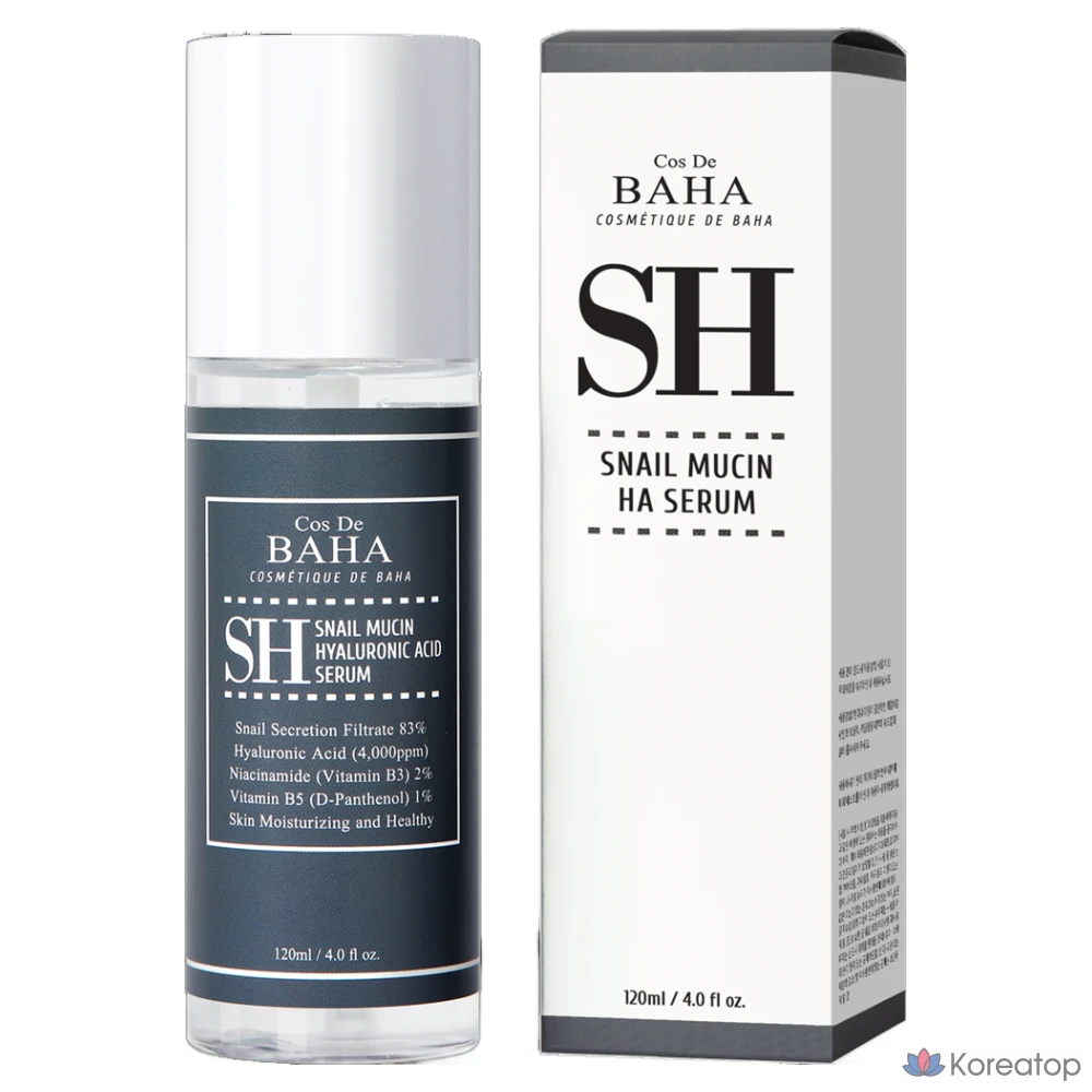 Сыворотка Cos De Baha SH Snail Mucin 83% Snail Mucin Filtered Fluid, 120 мл, 1 шт.