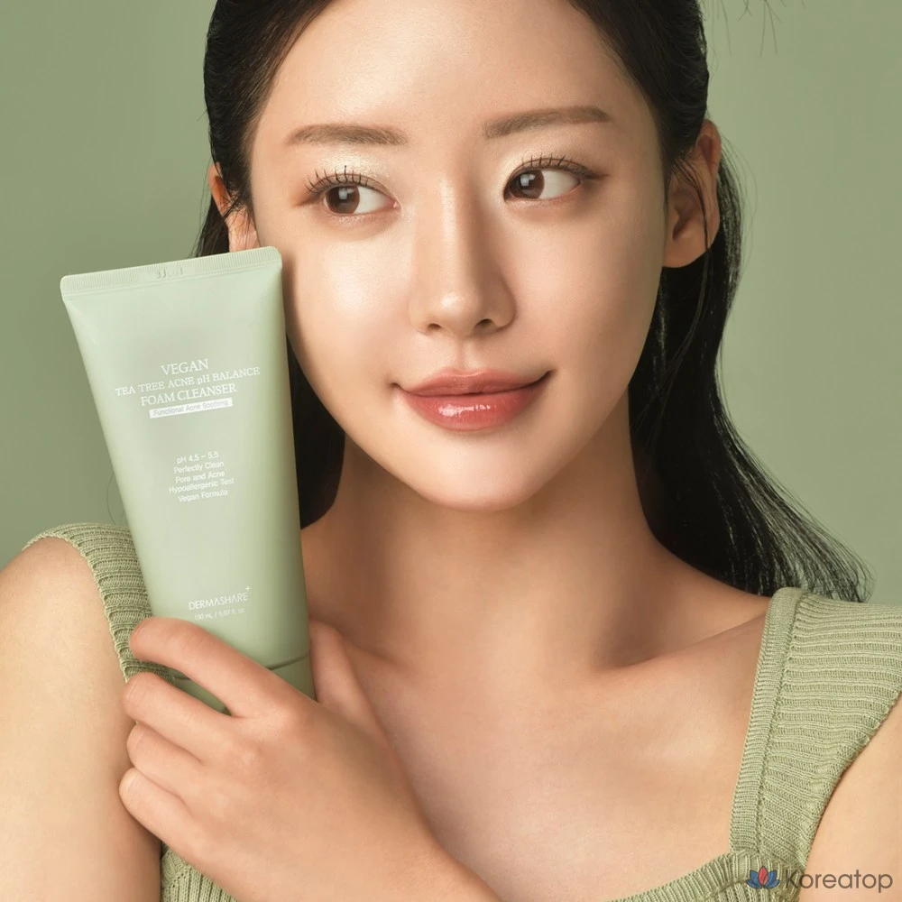 Пенка для умывания Dermashare Vegan Tea Tree Acne Functional Acne pH Balance Mildly Acidic Foam Cleanser, 150 мл, 1 шт.