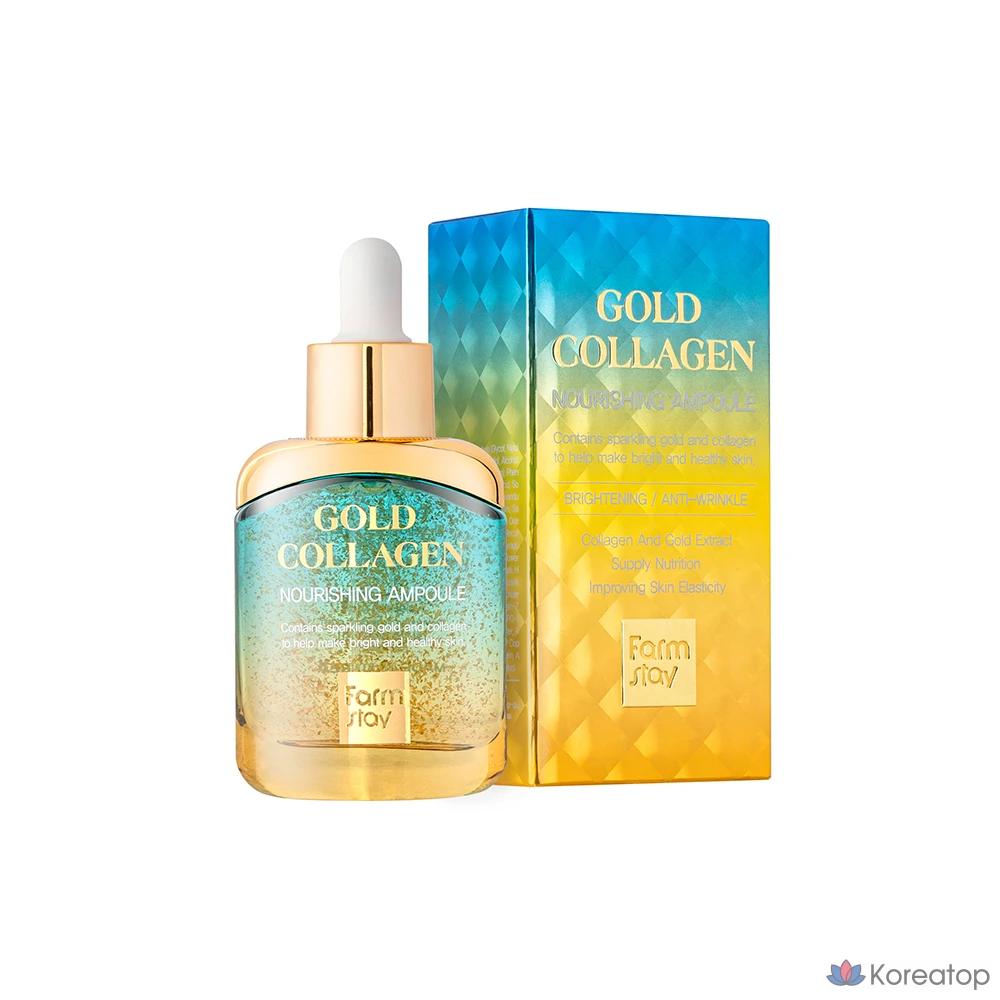 Ампульная сыворотка FarmStay Gold Collagen Nourishing Ampoule, 35 мл, 1 шт.