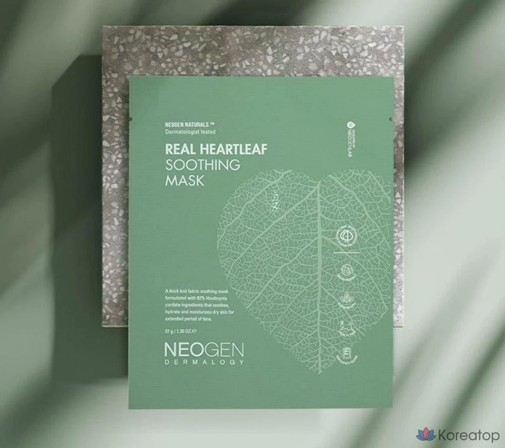 Тканевая маска для лица Neogen Real Heartleaf Soothing Mask, 5 шт., фото 3