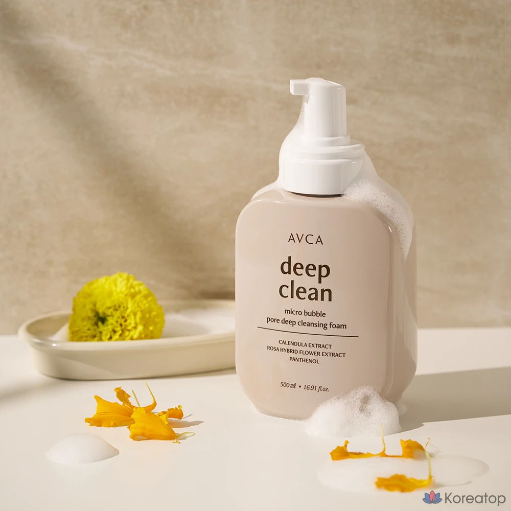 Очищающая пенка AVCA Pore Deep Clean Micro Bubble Cleansing Foam, 500 мл, 1 шт.