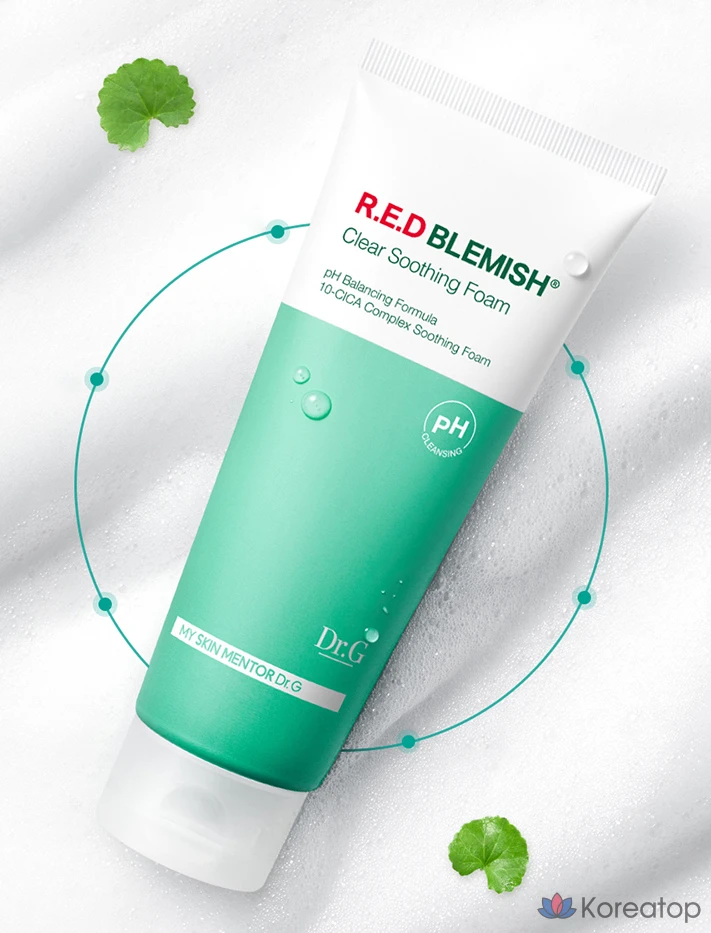 Очищающая пенка Dr. G Low pH Red Blemish Clear Soothing Foam, 200 мл, 1 шт.