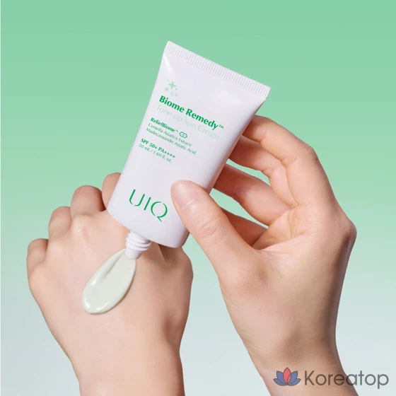 Солнцезащитный крем UIQ Biome Remedy Tone-Up, оттенок Green, 50 мл, 1 шт., фото 3