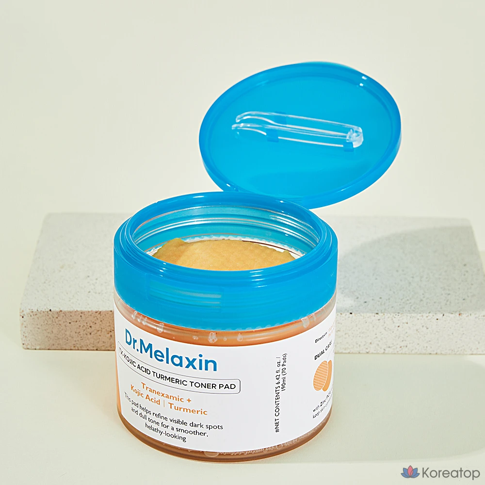 Тонер-пэды Dr. Melaxin TX Kojic Acid Turmeric Toner Pad, 70 шт., 190 мл