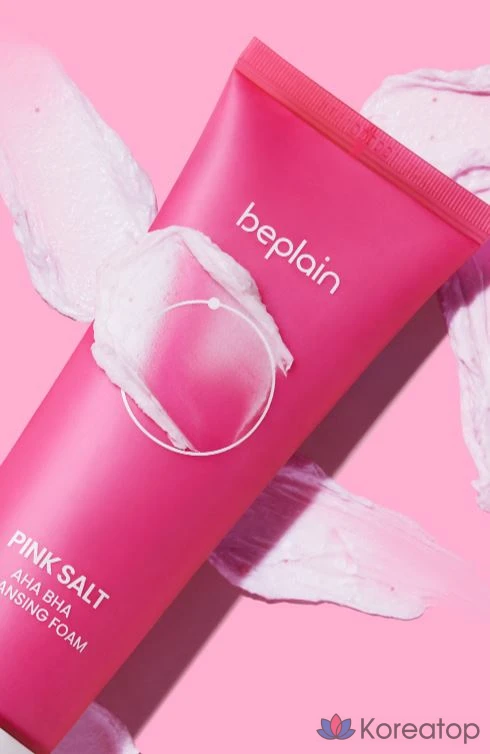 Очищающая пенка Beplain Pink Salt AHA BHA Cleansing Foam, 120 мл, 1 шт.