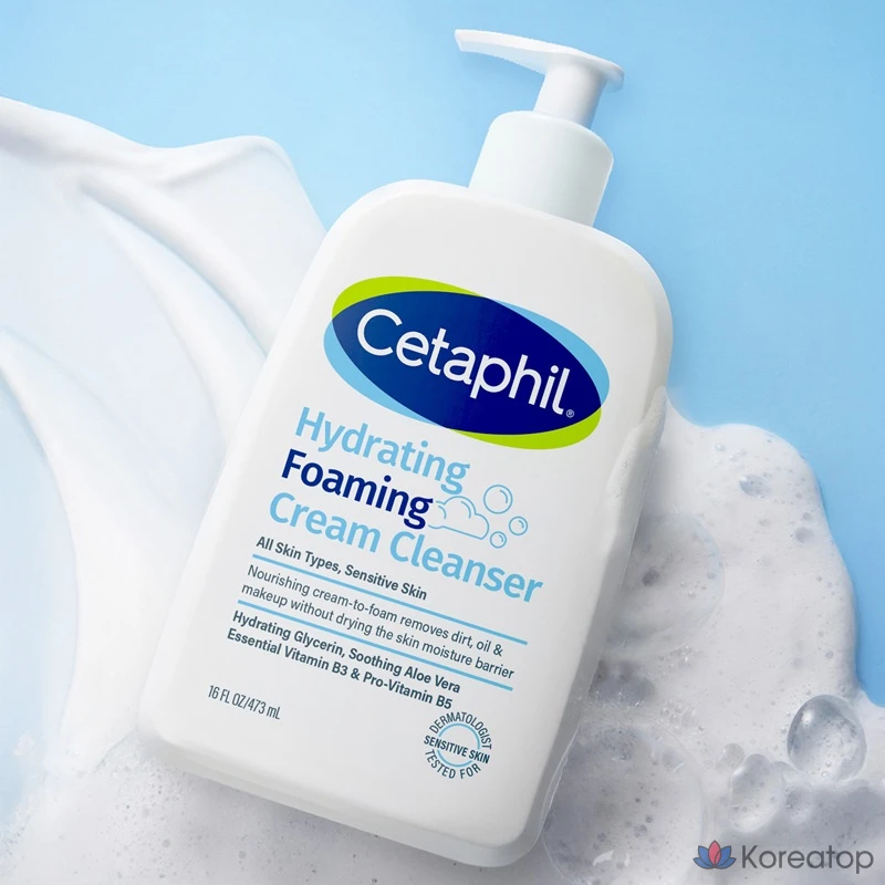 Очищающий крем Cetaphil Hydrating Foaming Cream Cleanser, 473 мл, 1 шт., фото 4