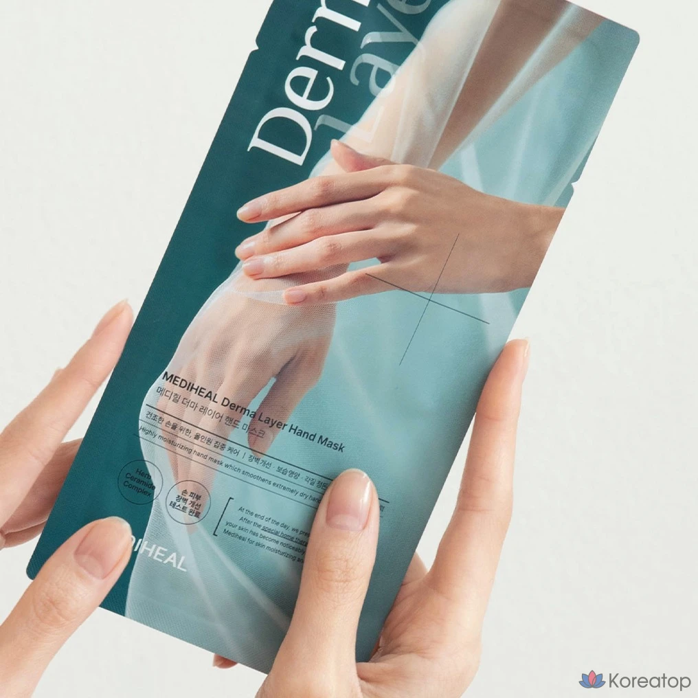 Тканевая маска для рук MEDIHEAL Derma Layer Hand Mask Woody Herb, 50 шт., фото 4