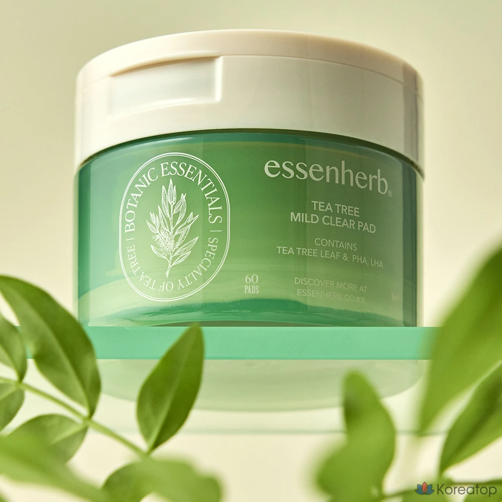 Пэды для лица EssenHerb Tea Tree Mild Clear Pad, 160 г, 60 шт.