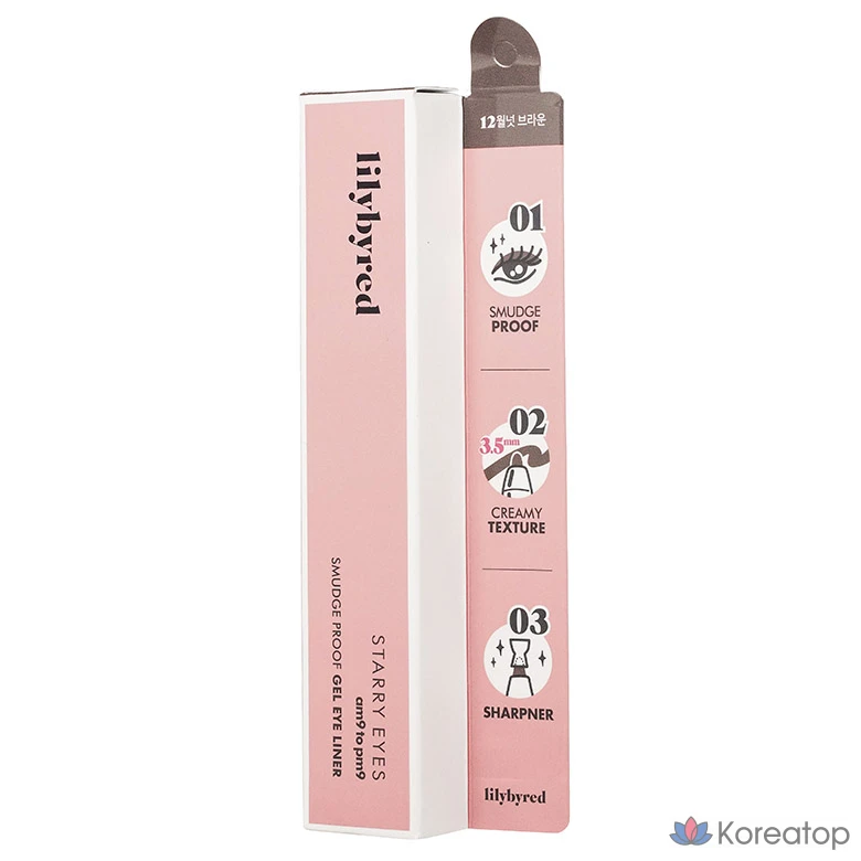 Гелевый лайнер для глаз Lilybyred Stareyes 9to9, оттенок Walnut Brown, 0.5 г, 1 шт.