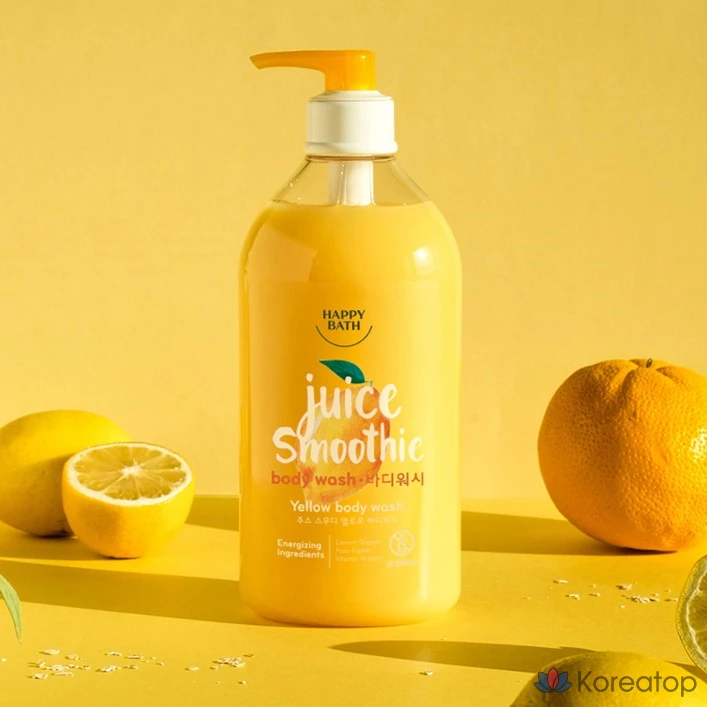 Гель для душа Happy Bath Juice Smoothie Yellow Body Wash Yuzu, 820 г, 1 шт.