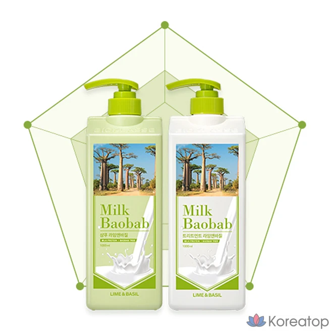 Шампунь Milk Baobab Shampoo Lime &amp; Basil, 1 л, 1 шт.